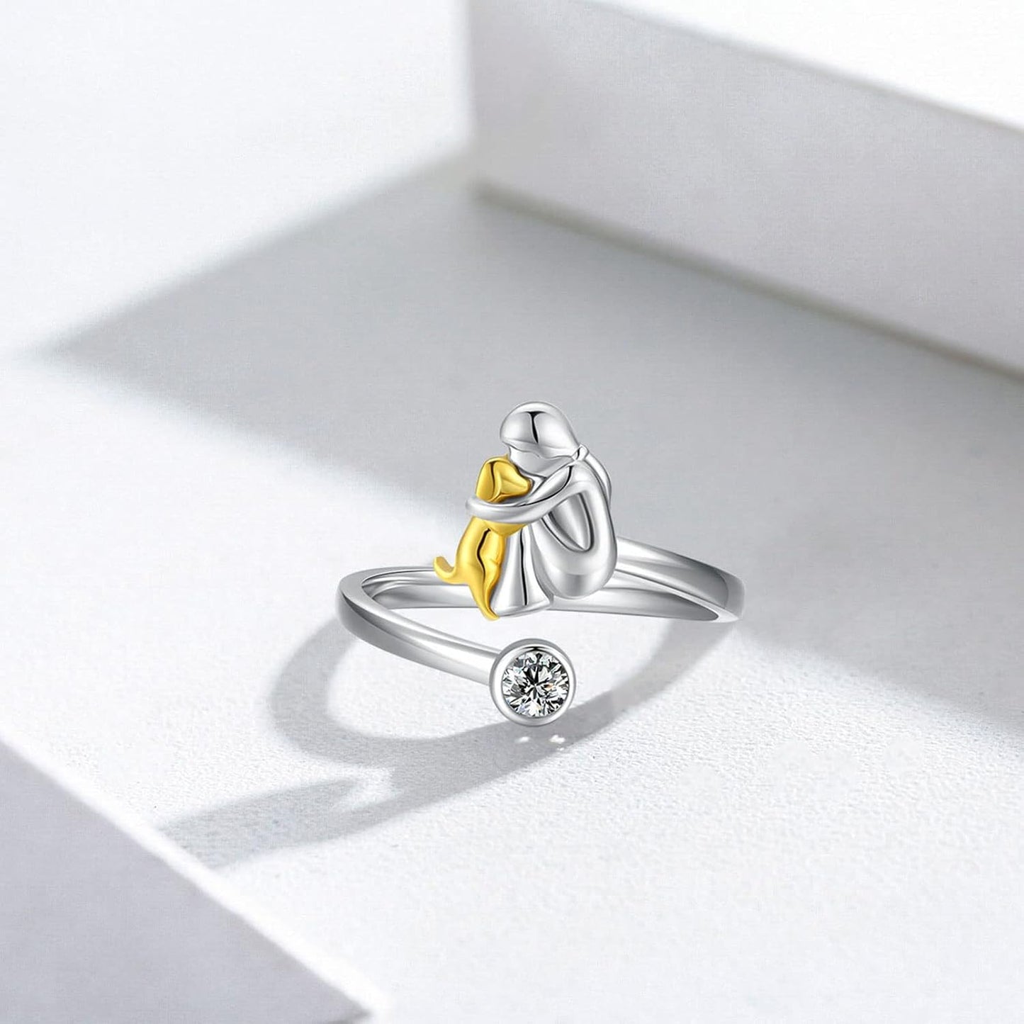 Anillo ajustable con circonitas