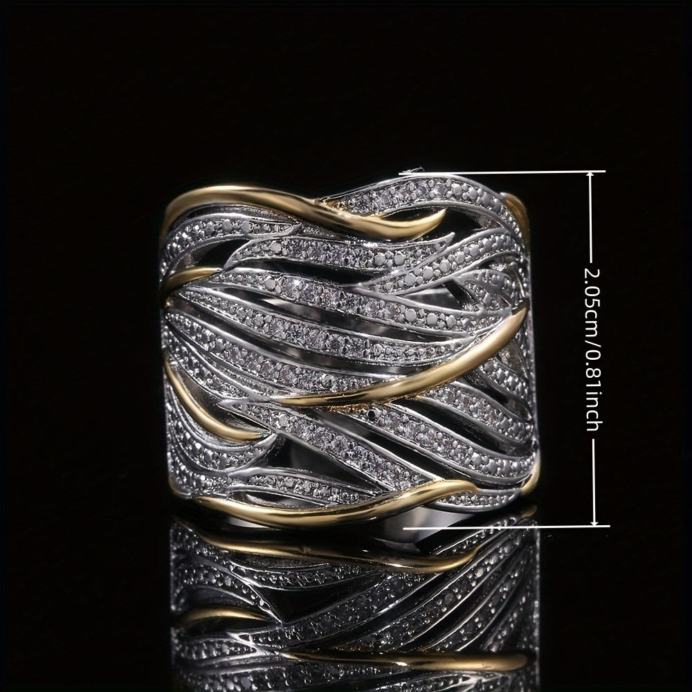 Anillo elegante con múltiples capas retorcidas