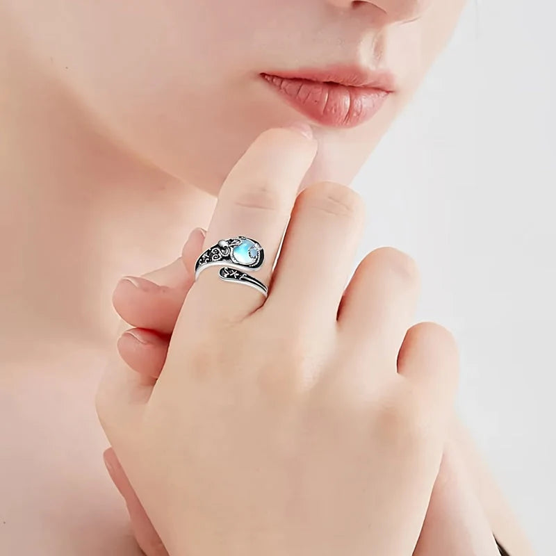 Anillo Emanuela con Piedra de Luna