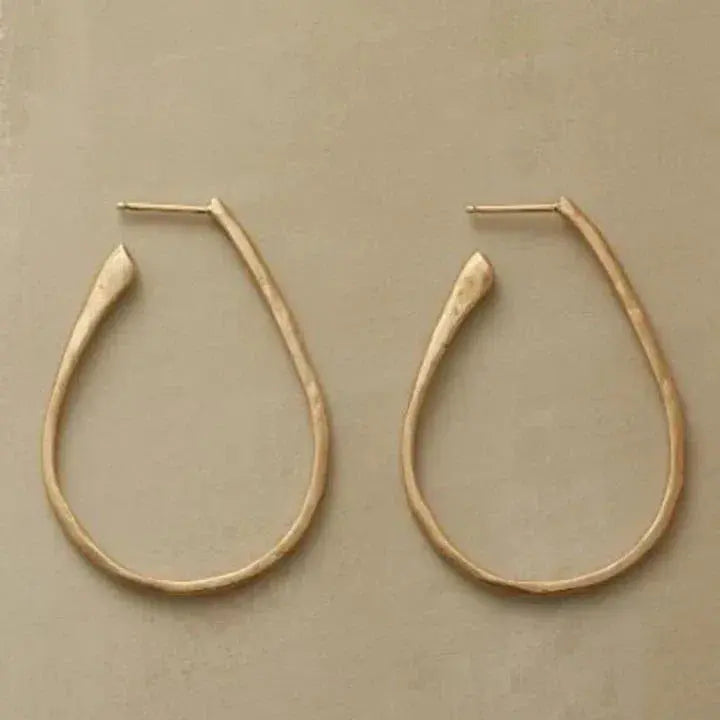 Pendientes colgantes bohemios martillados para mujer