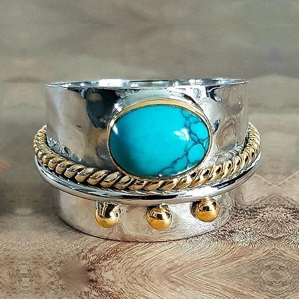 Anillo vintage con zafiro