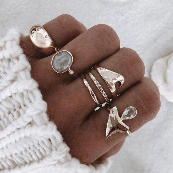 Conjunto de Anillos Vintage Apilables