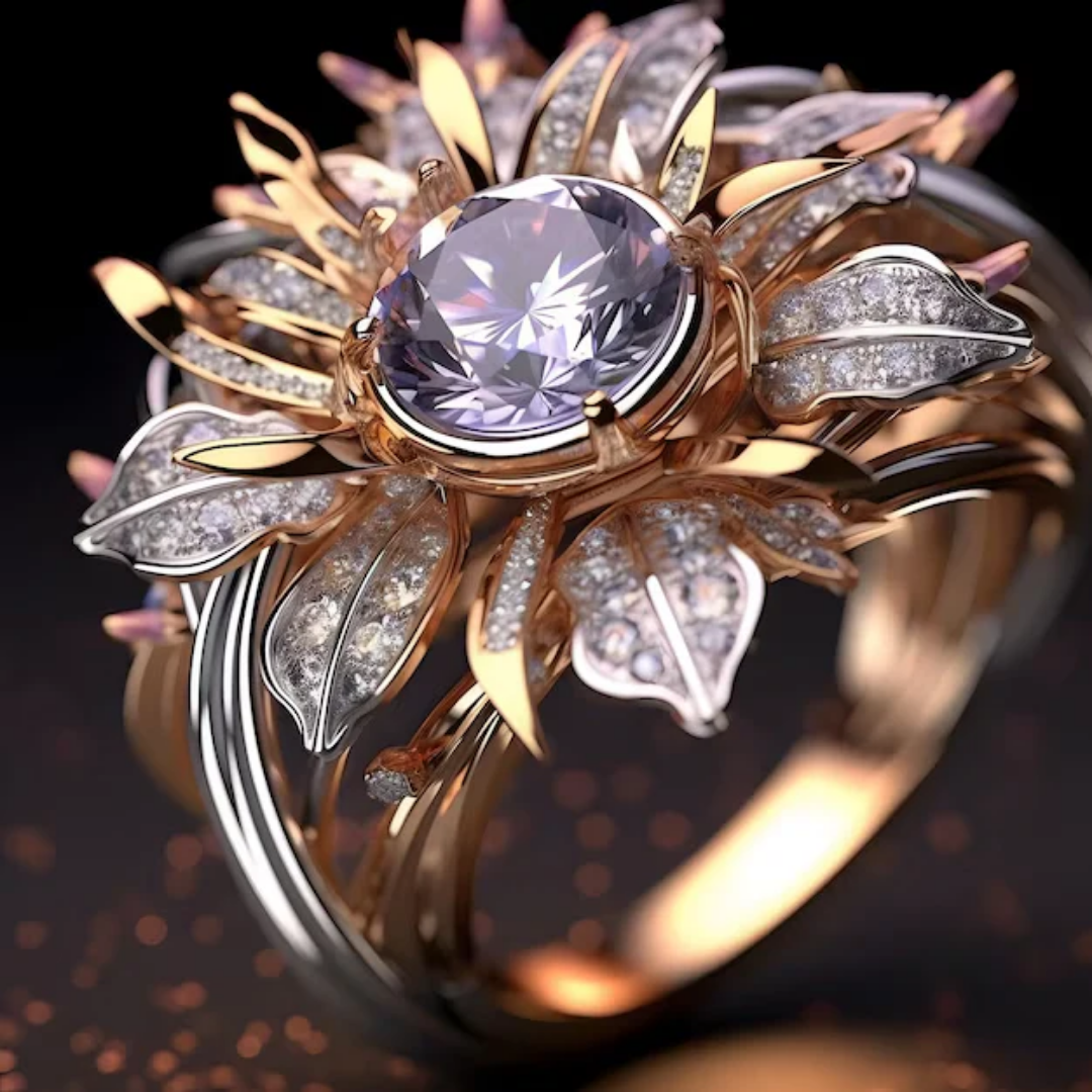 Anillo vintage con circonitas en forma de Hera