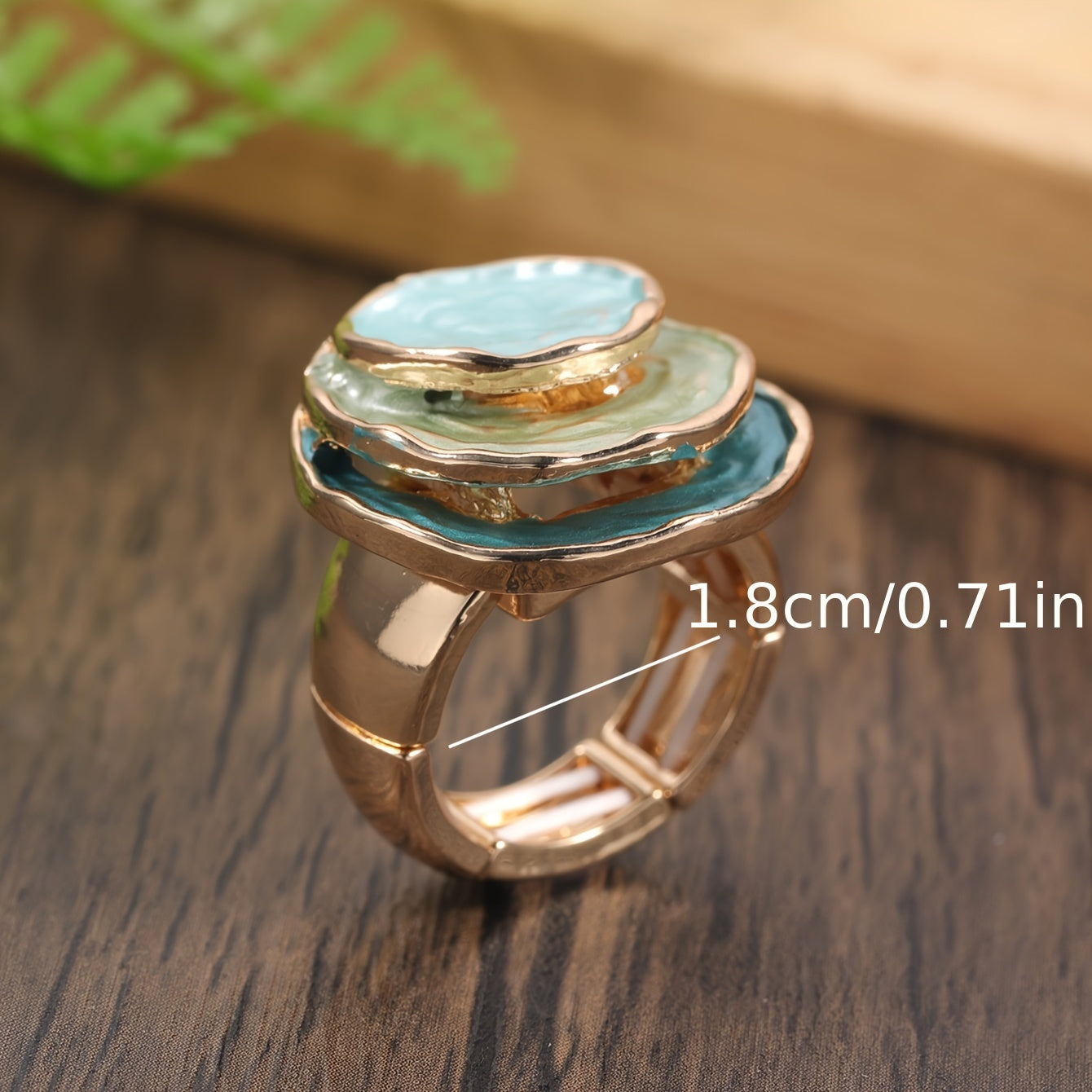 Anillo boho esmaltado en tres capas