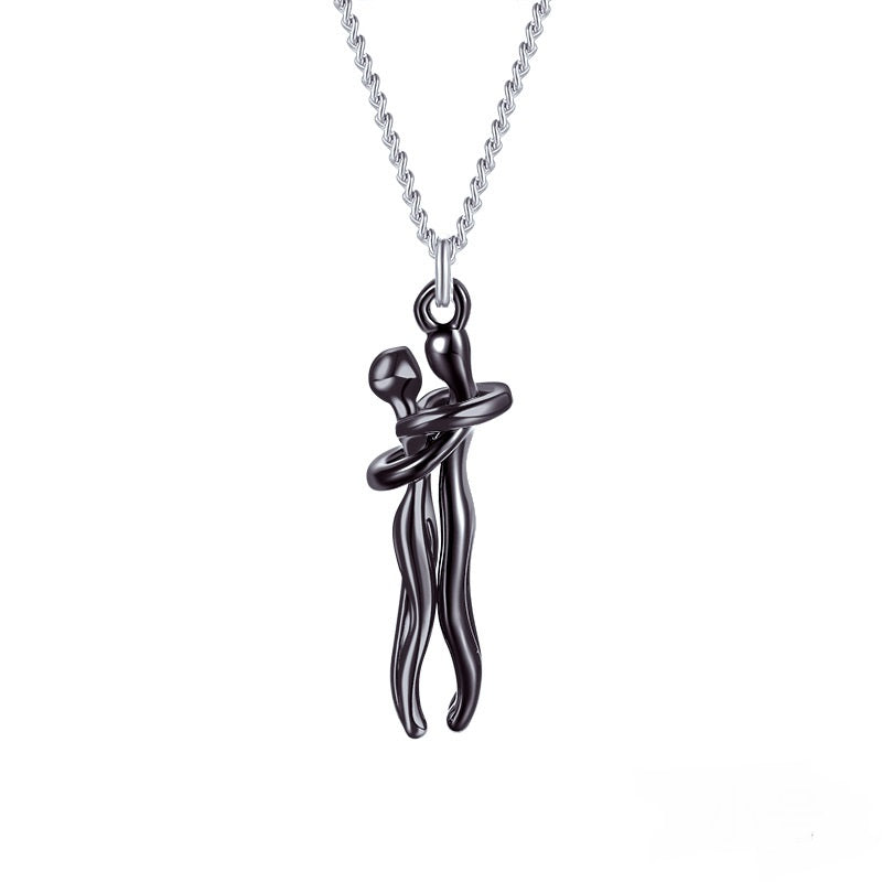 Collar con colgante de abrazo: símbolo de amor y conexión