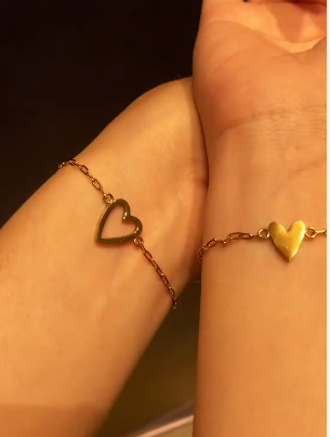 Valentina set de pulseras mamá e hija acero inoxidable hipoalergénico — oro y plata
