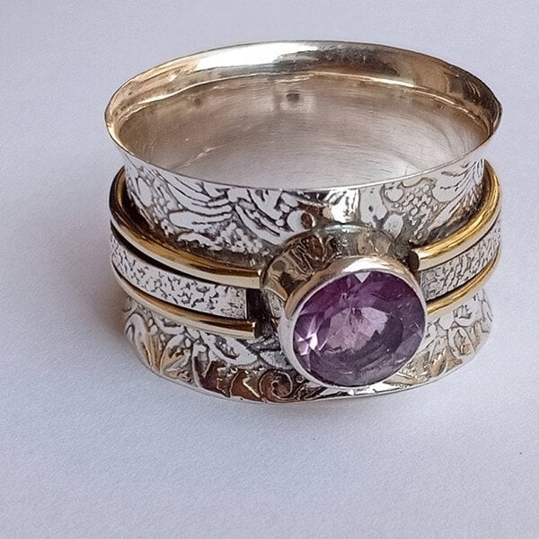 Anillo de Meditación Boho con Cristal