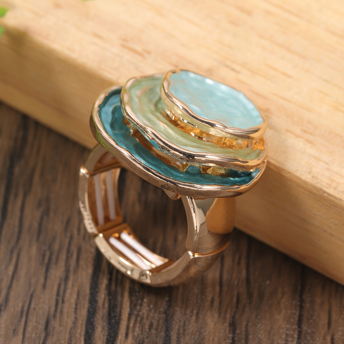 Anillo boho esmaltado en tres capas
