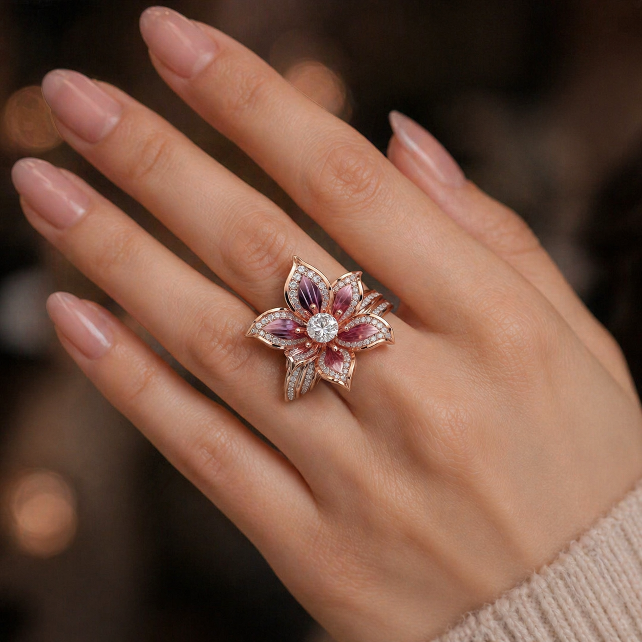 Anillo Flor de Sakura