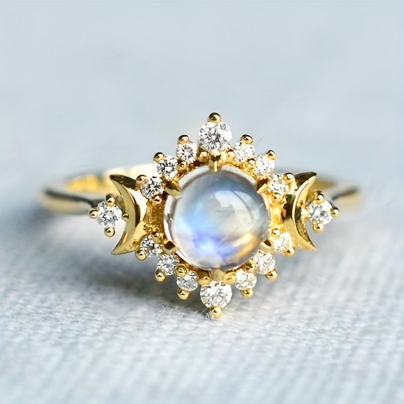 Anillo Eliza con piedra luna