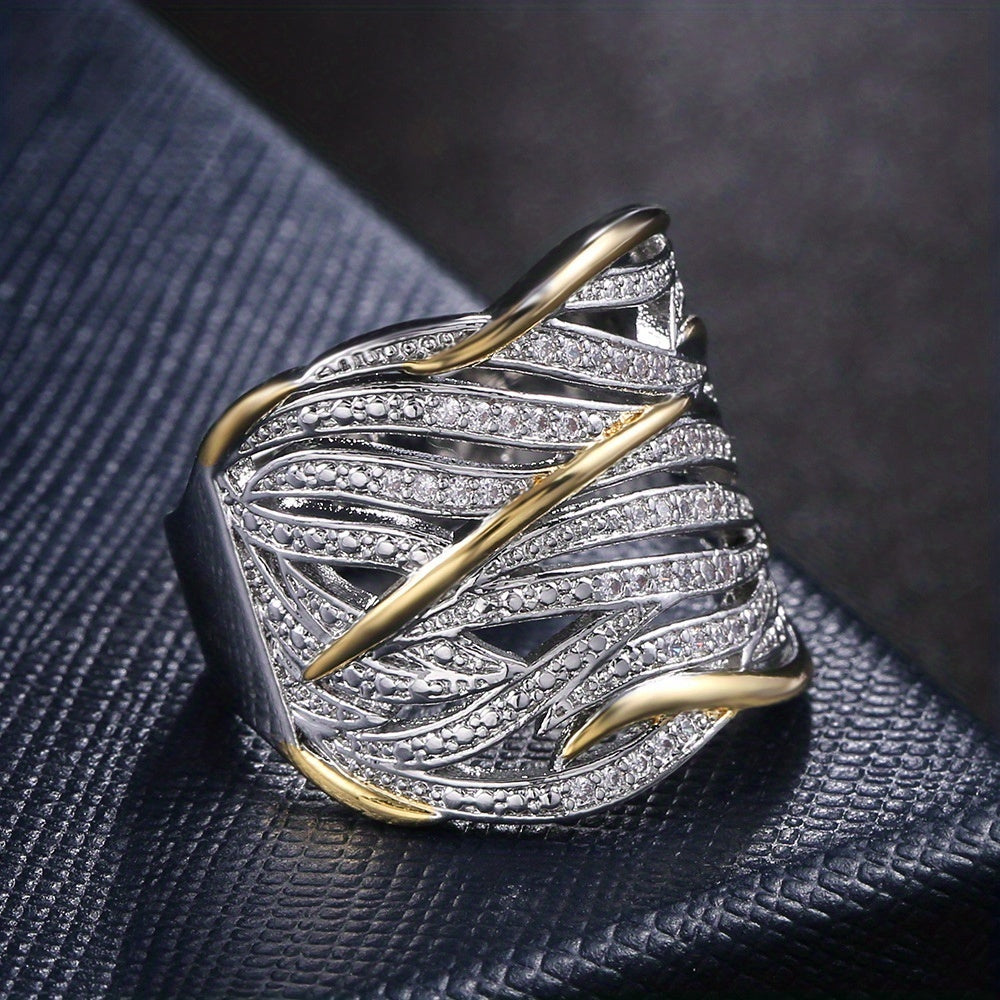 Anillo elegante con múltiples capas retorcidas