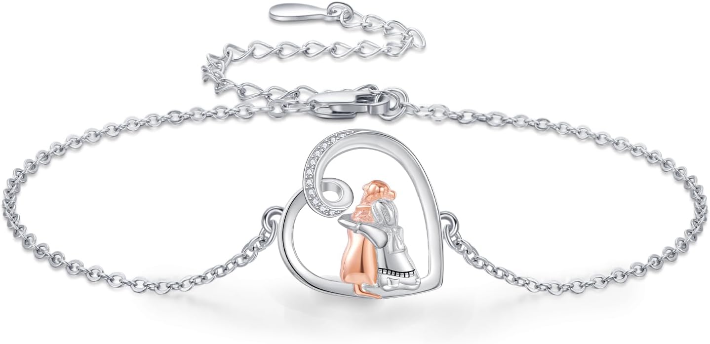 Pulsera de corazón: abrazo entre personas y mascotas