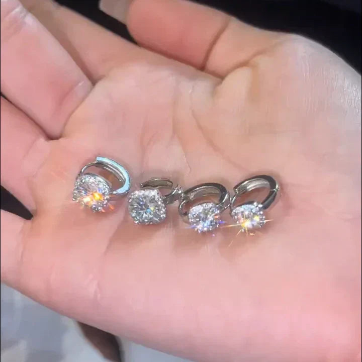 Pendientes Elegantes de Circonitas con Diseño de Halo