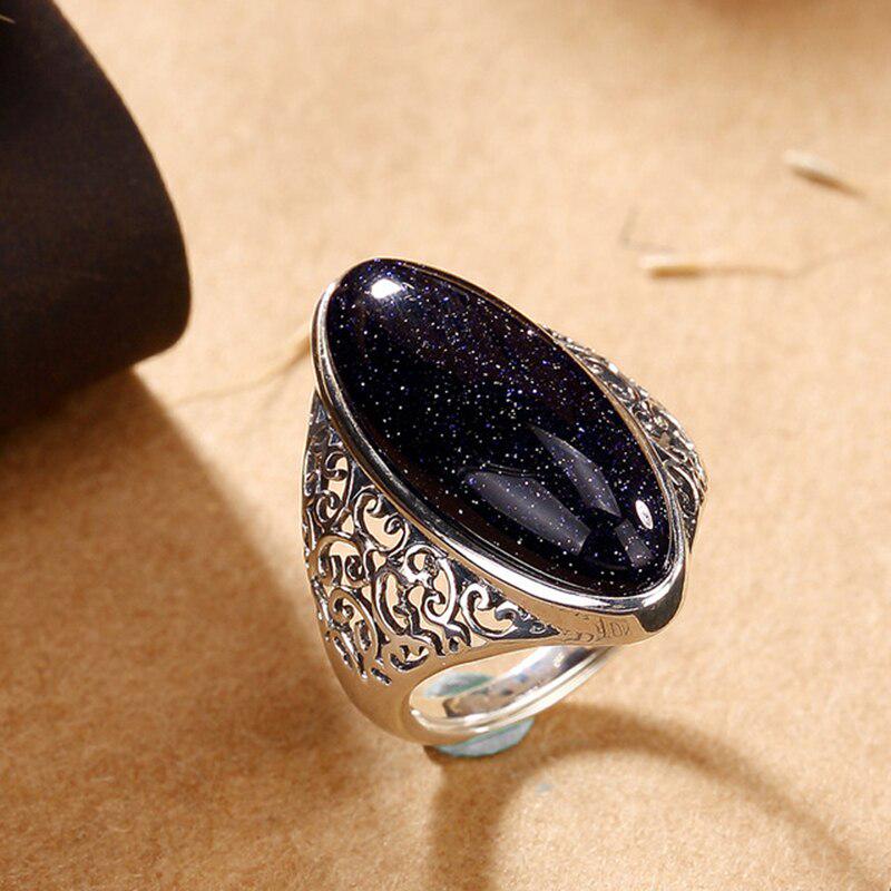 Anillo Vintage con Incrustación de Zircón
