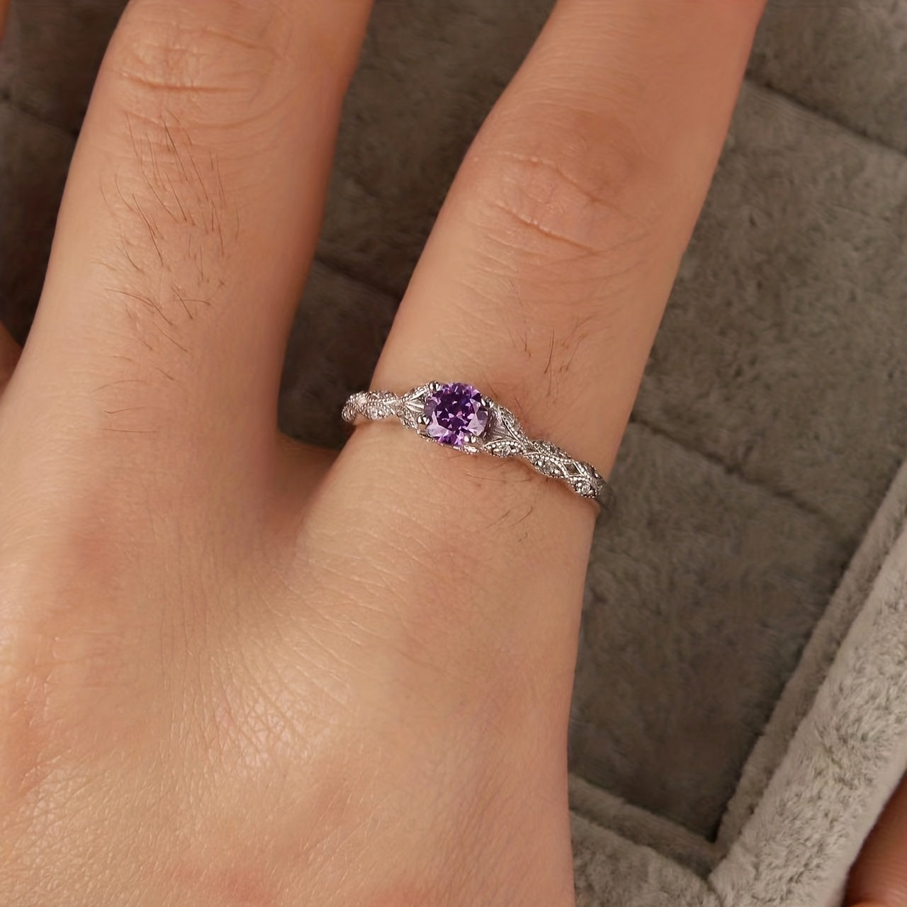 Anillo Brygida amatista