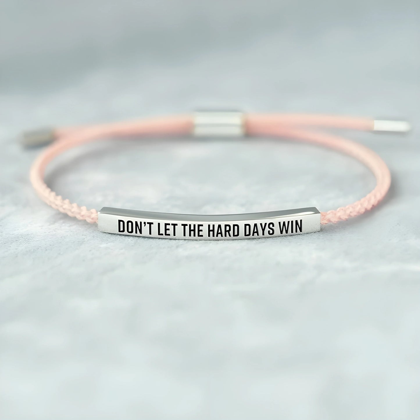 Pulsera Sandra plateada con tarjeta motivacional - Sparkano