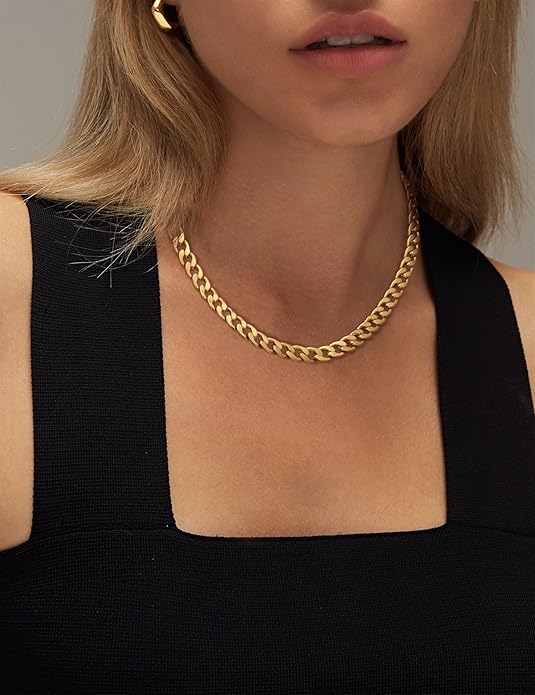 Collar de cadena gruesa para mujer: accesorio de moda