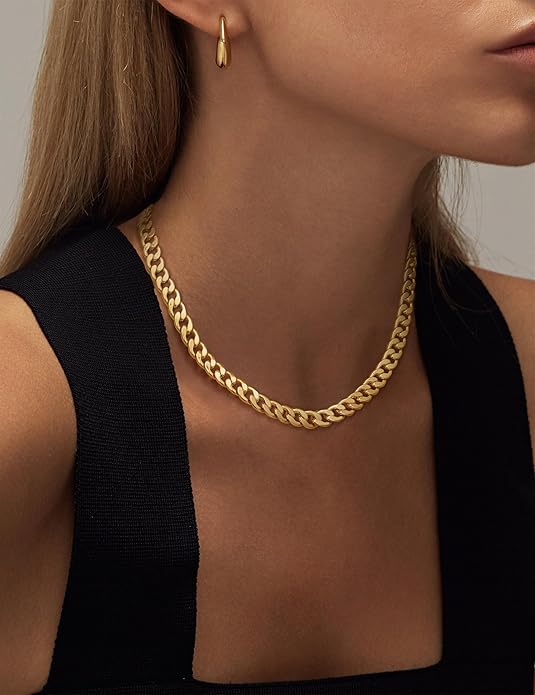 Collar de cadena gruesa para mujer: accesorio de moda