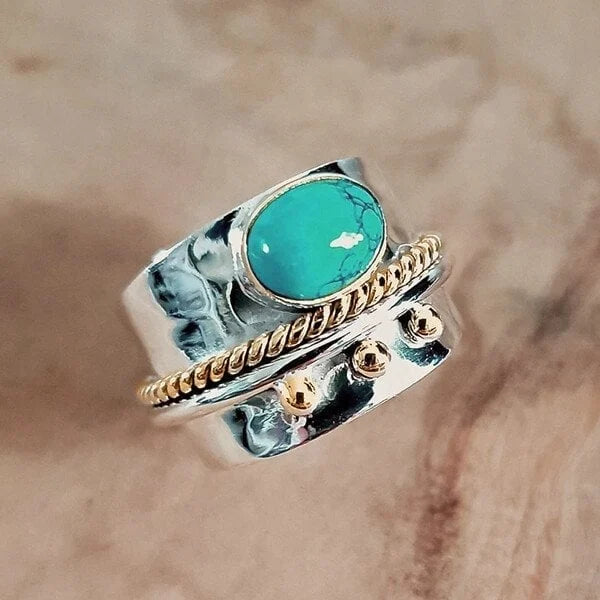 Anillo vintage con zafiro