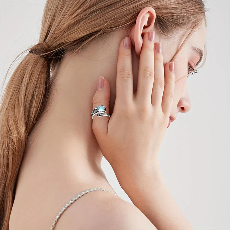 Anillo Emanuela con Piedra de Luna