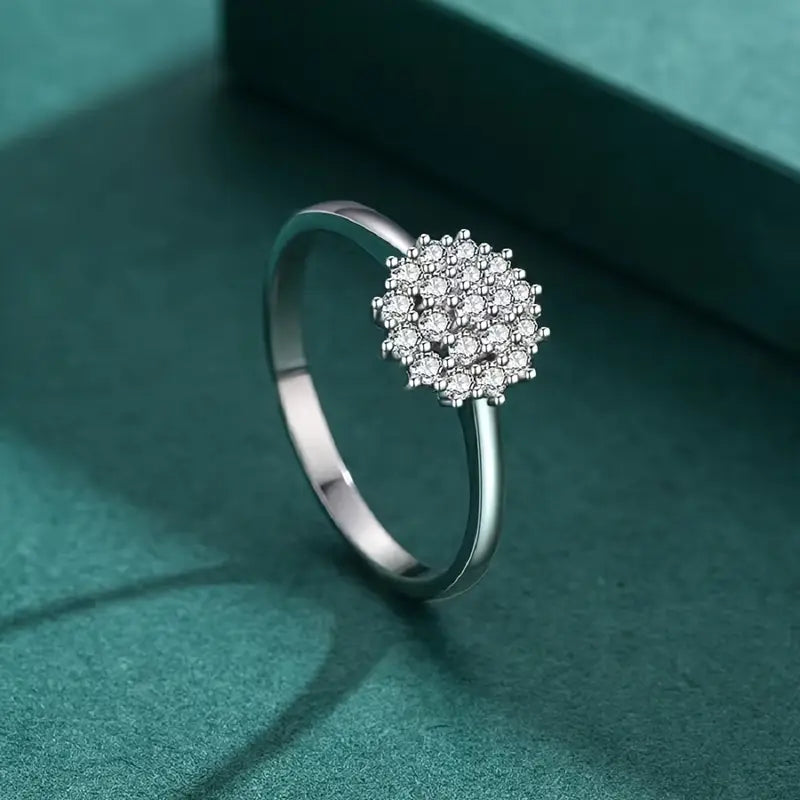 Anillo flor perla