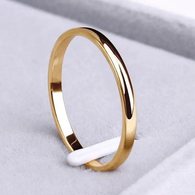 Anillo sencillo de dos tonos