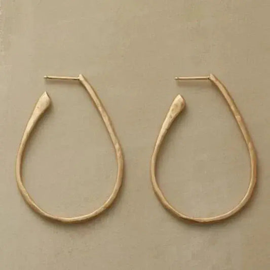 Pendientes colgantes bohemios martillados para mujer