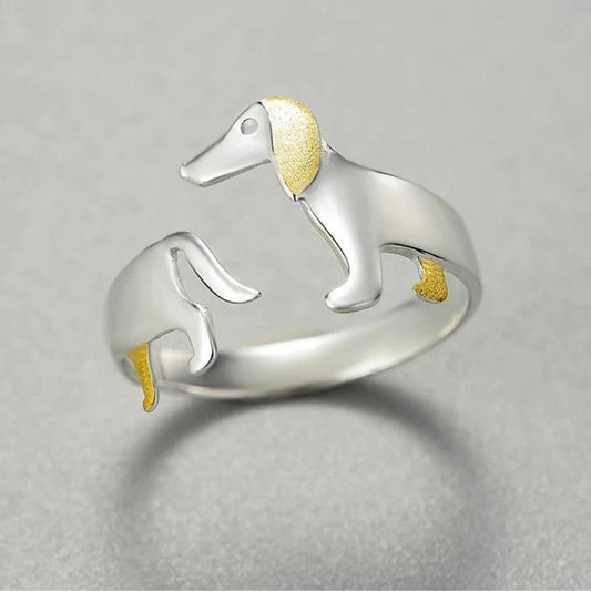 Anillo vintage con hoja de esmalte de colores