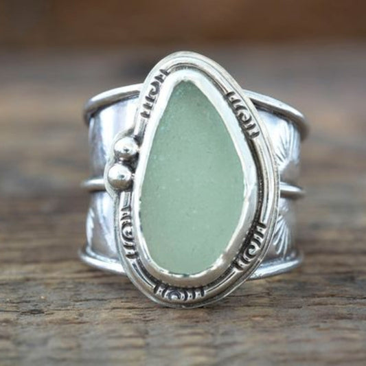 Anillo vintage bicolor con rosa