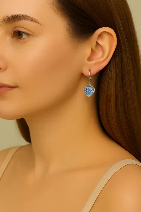 Pendientes de Turquesa con Diseño Árbol de la Vida