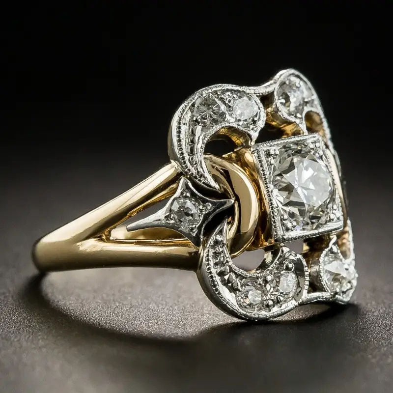 Anillo Vintage Art Déco con Circonia Cúbica