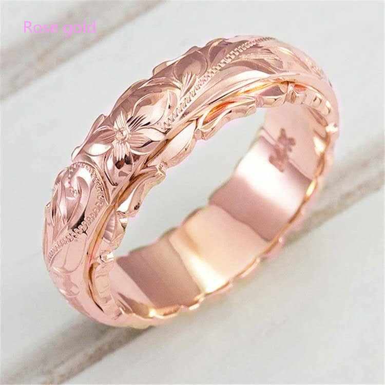 Anillo Vintage Dorado con Flor