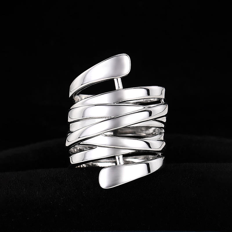 Anillo Metálico Geométrico - Estilo Minimalista
