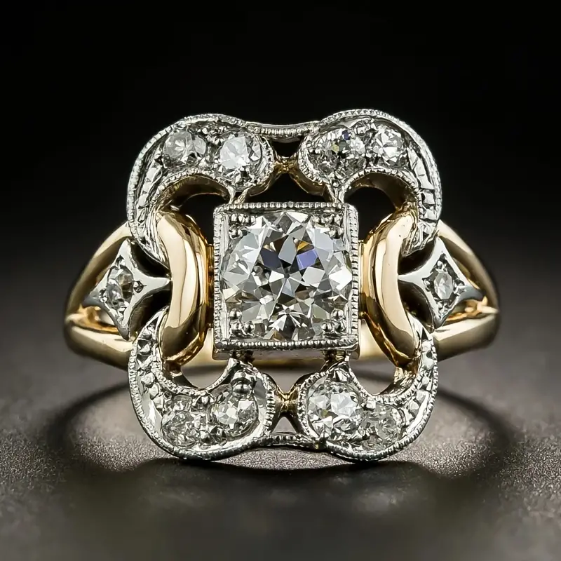 Anillo Vintage Art Déco con Circonia Cúbica