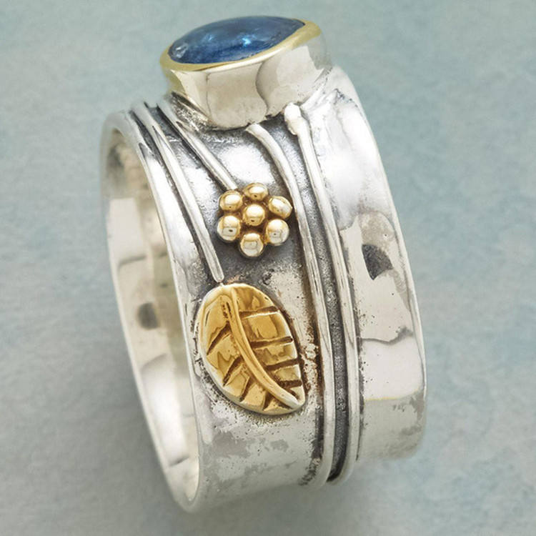 Anillo Boho Meditación con Piedra Preciosa