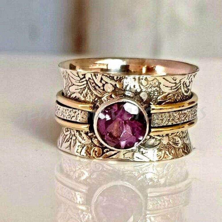 Anillo de Meditación Boho con Cristal