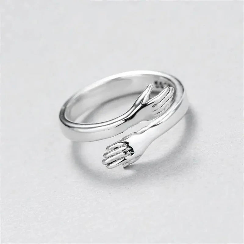 Anillo Abrazo de Plata ajustable