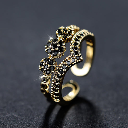 Anillo Corona Esmeralda — Elegancia Real en Tus Manos
