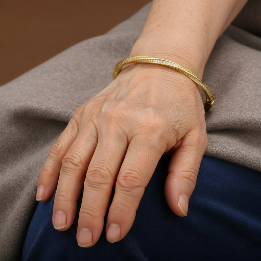 Pulsera brillante con circonitas para mujer elegante