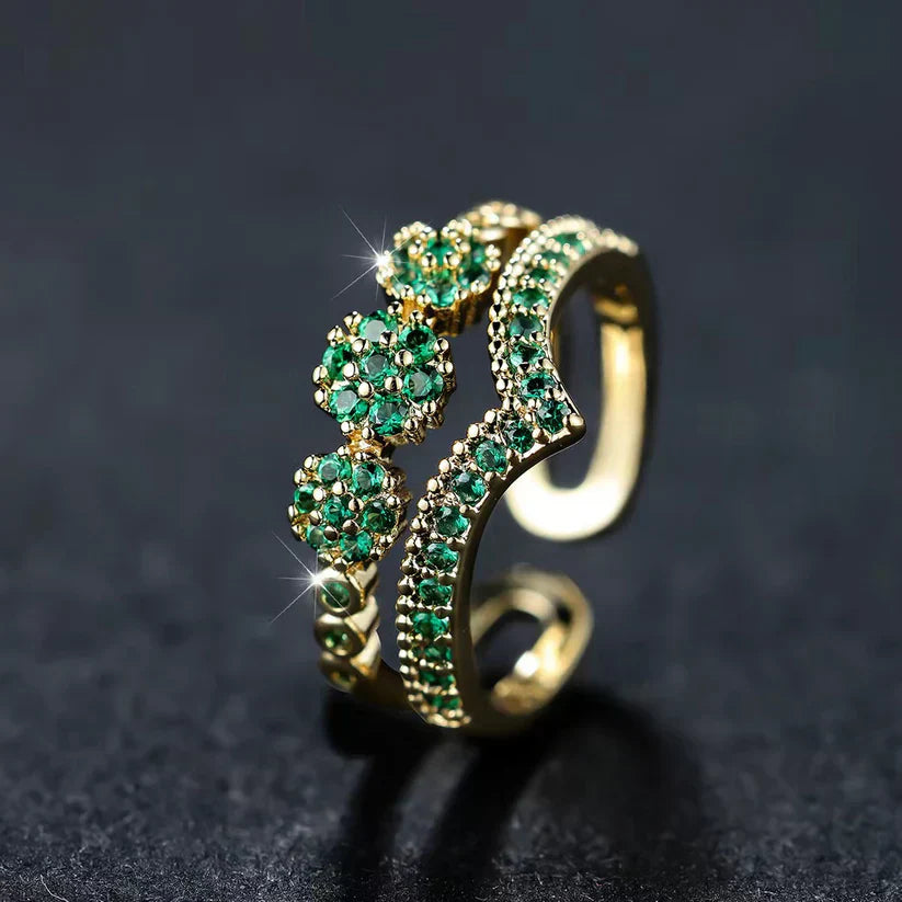 Anillo Corona Esmeralda — Elegancia Real en Tus Manos