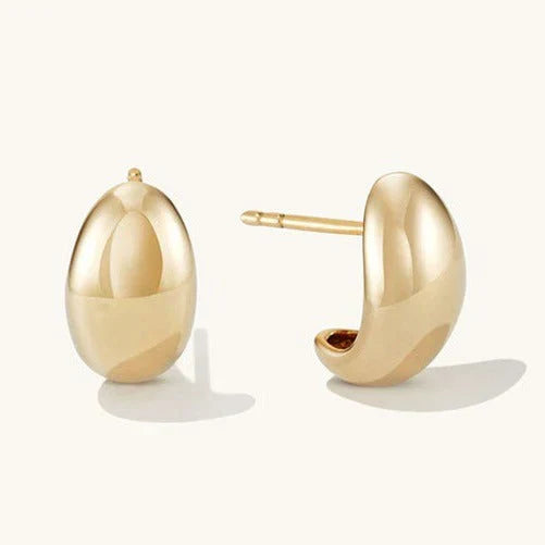 Pendientes colgantes de metal achaparrados de estilo moderno