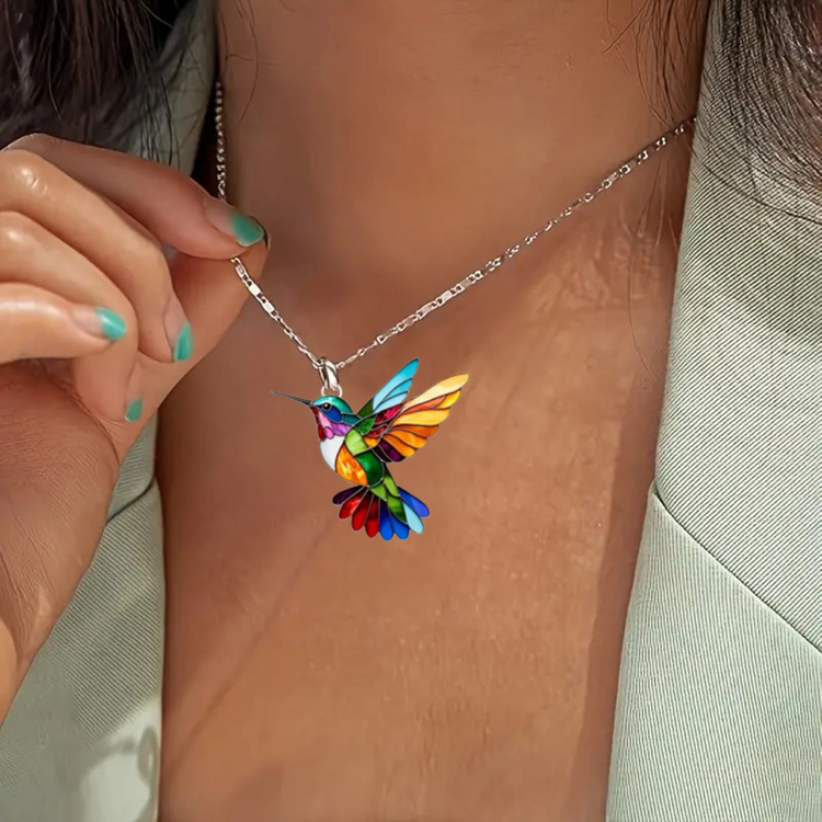 Lúmina collar colibrí símbolo alegría y fuerza - Sparkano