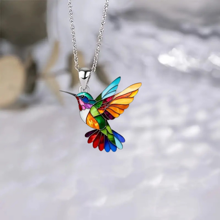 Collar Lúmina colibrí regalo mujer acero inoxidable - Sparkano