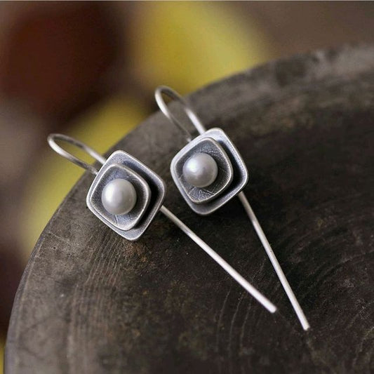 Pendientes boho antiguos con cuentas elegantes y diseño único