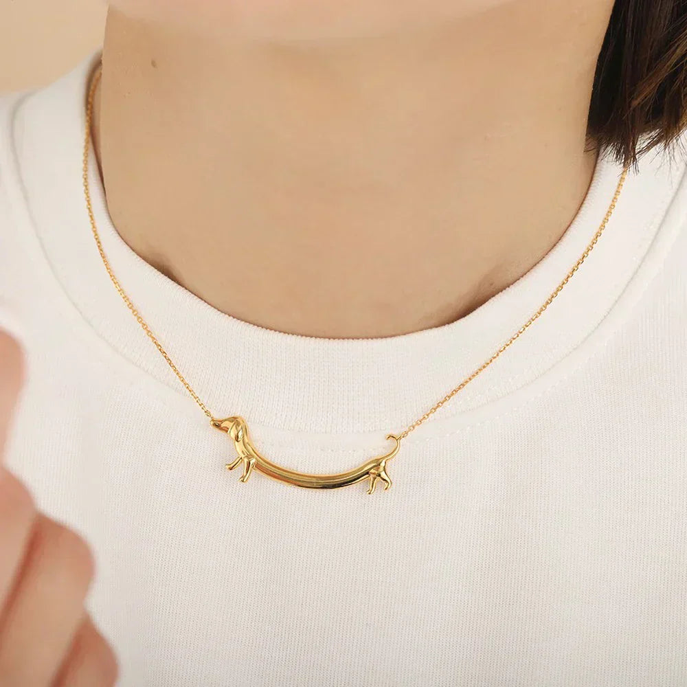 Encantador collar de perro salchicha para amantes de los animales y ropa elegante