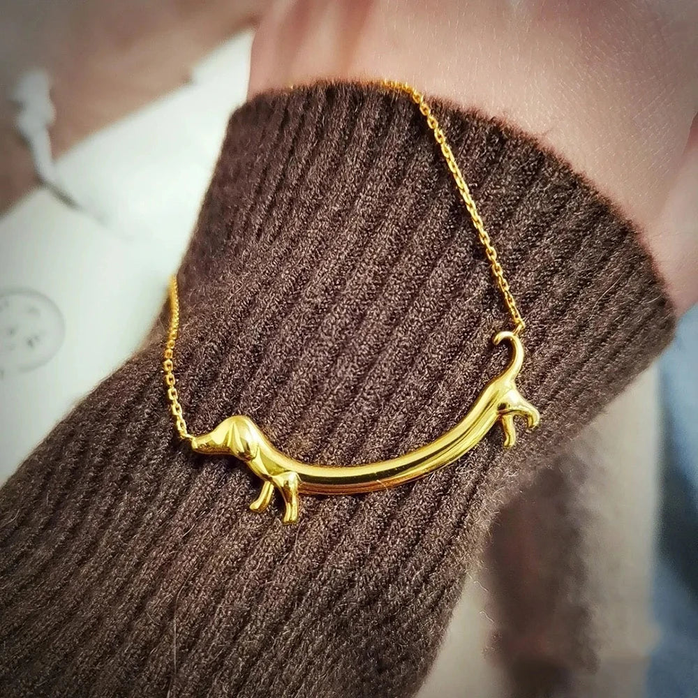 Encantador collar de perro salchicha para amantes de los animales y ropa elegante