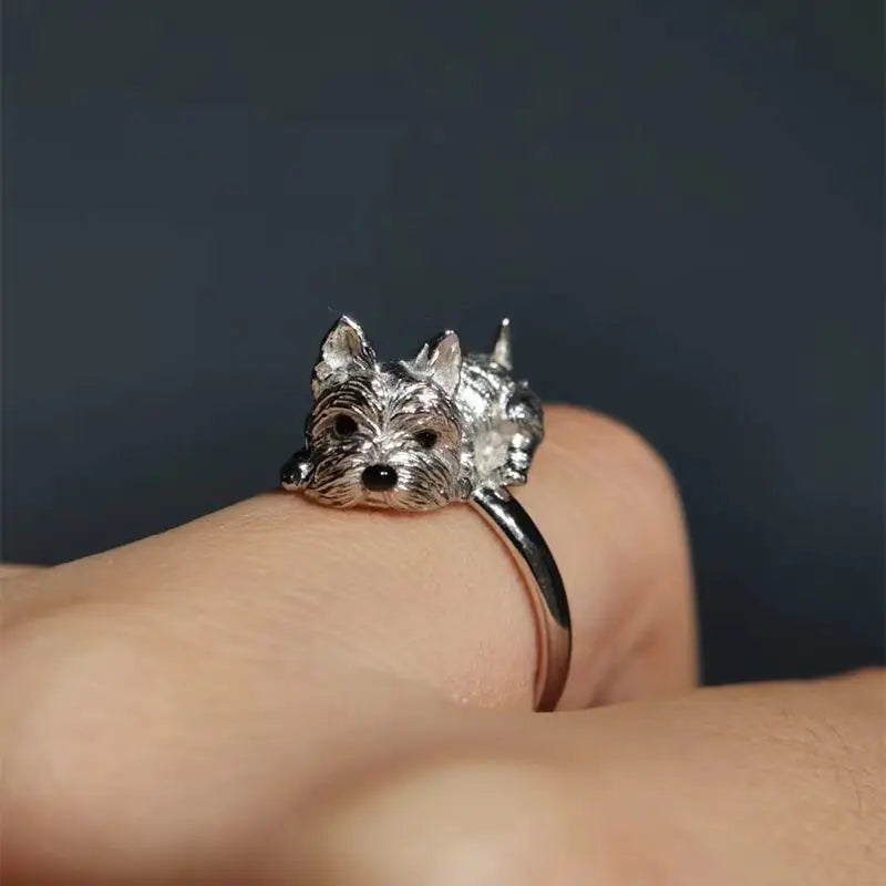 Anillo ajustable para perros estilo retro