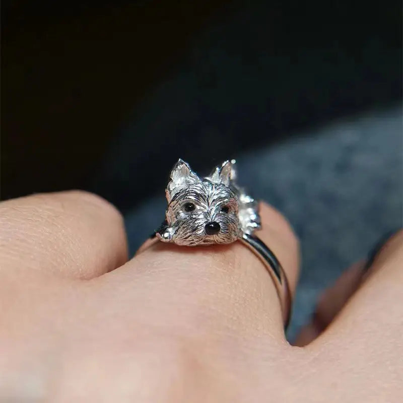 Anillo ajustable para perros estilo retro