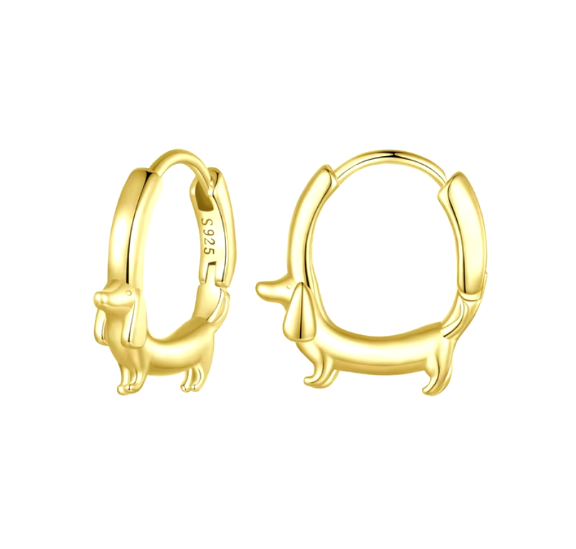 Pendientes de aro Dachshund para amantes de los perros: lindos accesorios con colgantes para mascotas