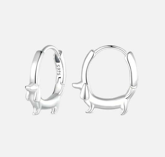 Pendientes de aro Dachshund para amantes de los perros: lindos accesorios con colgantes para mascotas